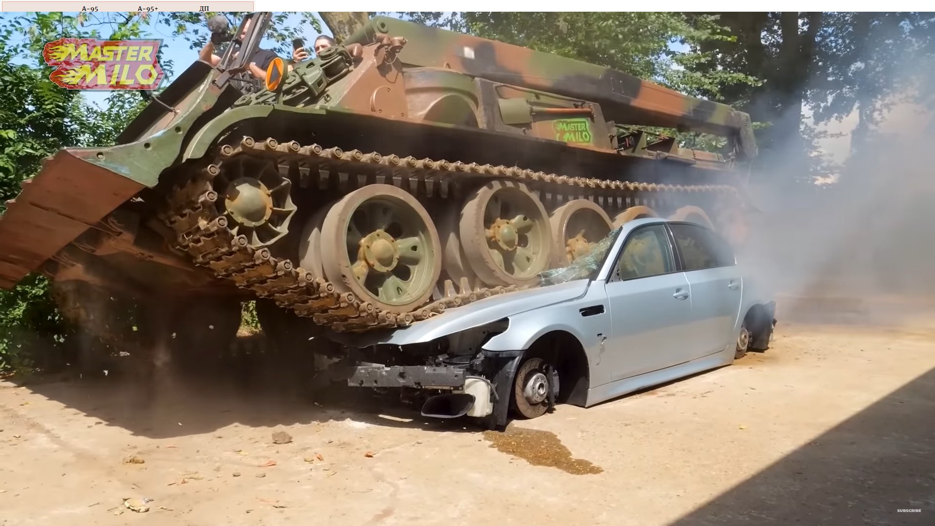 Tank Destroys BMW M5 Sedan with V10 Engine: A Rare and Powerful Beast