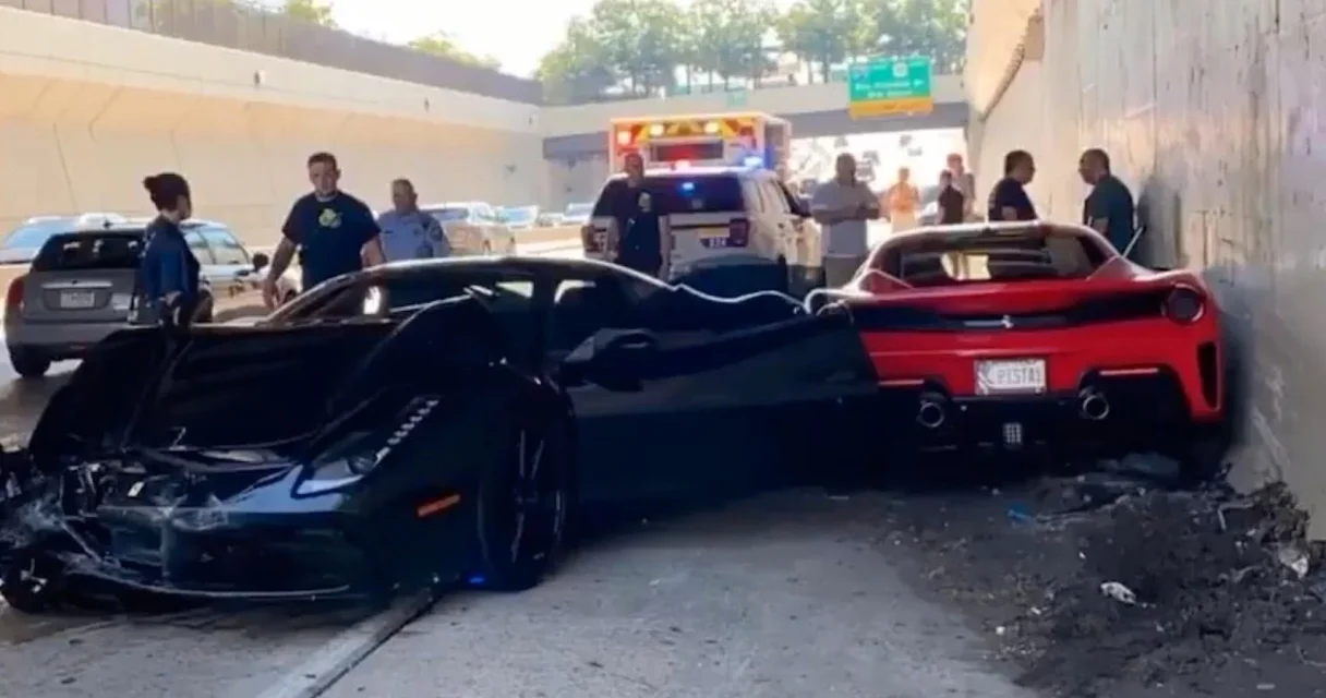 Власник суперкара зняв на відео аварію трьох Ferrari
