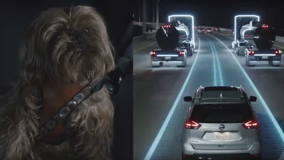 Собака-Чубака знялась у новому рекламному відео Nissan