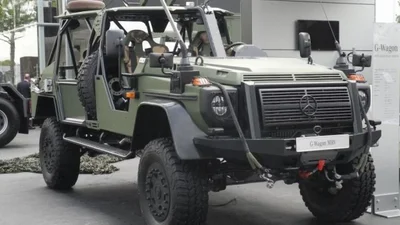Военный Mercedes-Benz G-Wagon MRV 6.2 способен разоружить врага одним только своим видом