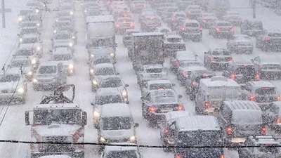 Утром 14 ноября Киев замер в пробках