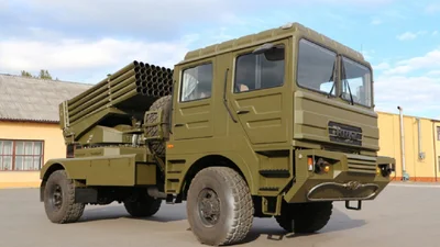 Боевой БМ-21 Берест на базе КрАЗ показали на видео