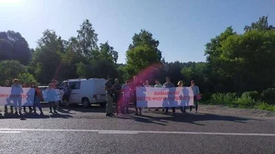 Під Києвом мітингувальники перекрили трасу Київ-Одеса