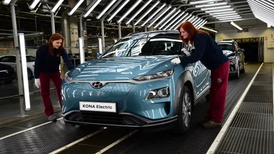 Hyundai открывает производство электрокроссовера Kona Electric в Европе