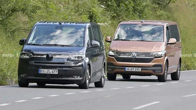 Volkswagen T7 показался на фото вместе с T6