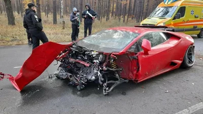 Под Киевом во время съемок фильма разбили Lamborghini на скорости 200 км/ч: фото