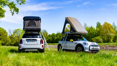 Намети на дах від Mini перетворюють маленькі хетчбеки на максимально зручні кемпери
