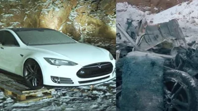 Дорого ремонтировать: владелец Tesla Model S взорвал свой электромобиль - 20 декабря 2021 - Auto24