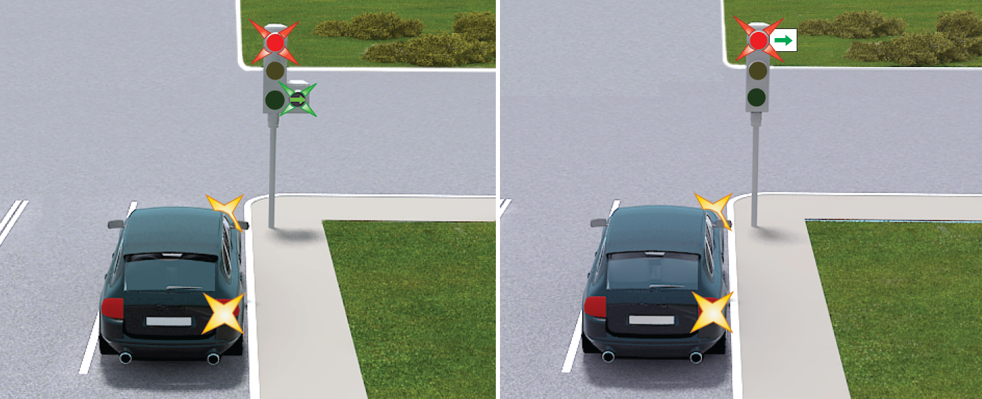 Зеленая стрелка или дополнительная секция светофора: когда поворачивать и кого пропускать по ПДД 4