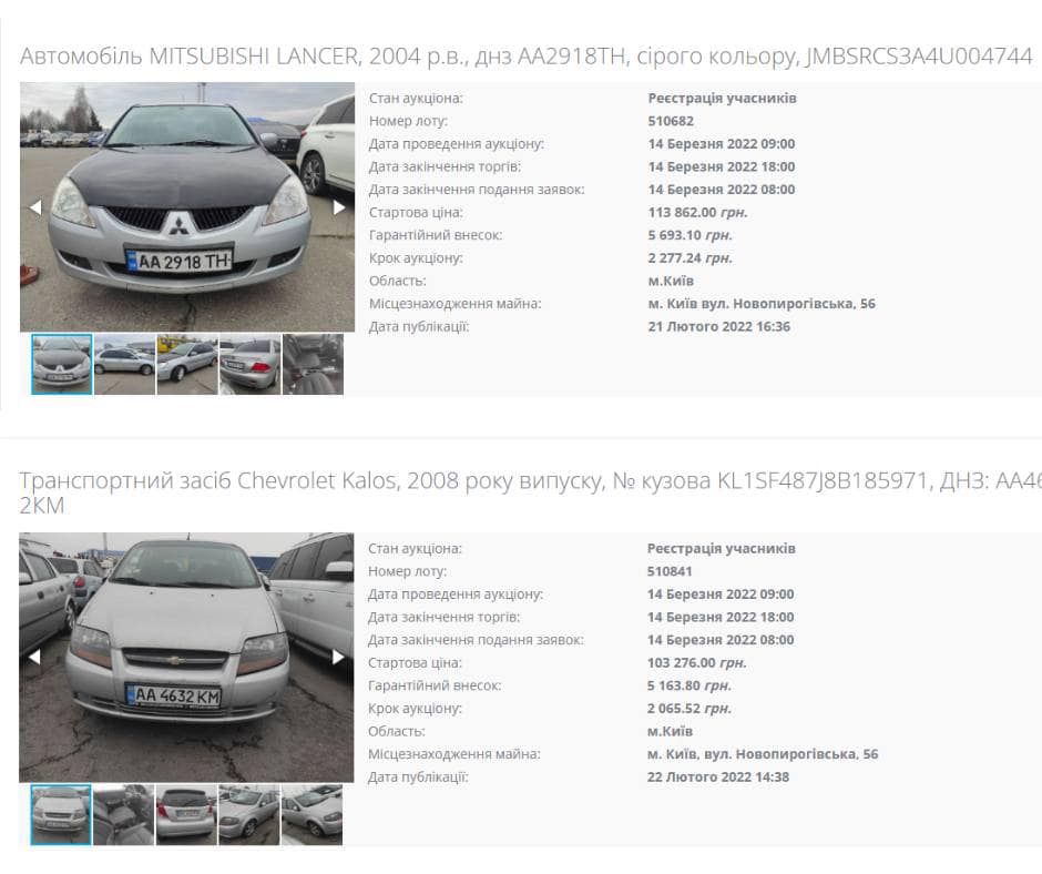 Автомобили нарушителей ПДД в Украине продадут через аукцион 1