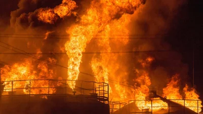 Окупанти знищили нафтобазу в Лисичанську - 1 квітня 2022 - Auto24