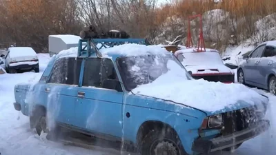 Как очистить снег с автомобиля с помощью коленвала и стартера: видео
