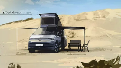 Volkswagen показал будущий кемпер California с гибридным приводом