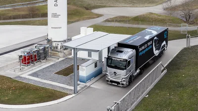 Заправка для грузовиков переохлажденным водородом открылась в Германии