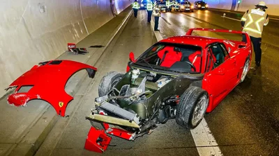 Сотрудник автосалона разбил Ferrari за 3,2 миллиона долларов - Auto24