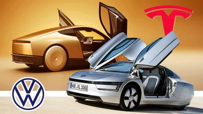 Роботакси Tesla Cybercub существенно похожа на старый концепт от Volkswagen: фото - Auto24