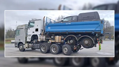 Чи можна перевозити на рамі вантажівку, в кузові якої ще одне авто