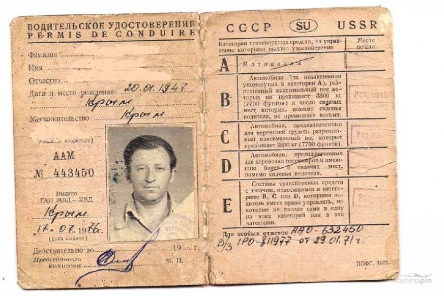 Украинские международные водительские права